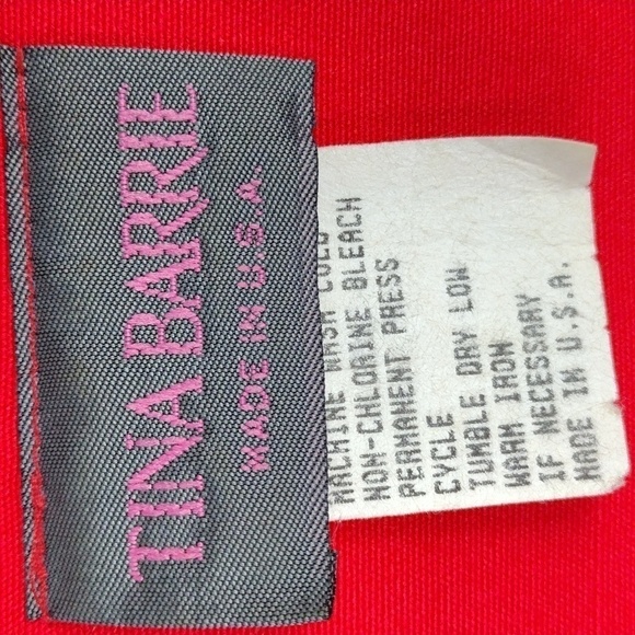 Tina Barrie Vintage Red V-Neck Button Front Long Sleeve Classic Length Blazer - Picture 6 of 12